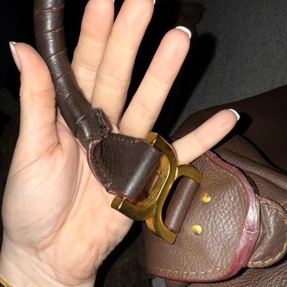 Large Chloé Marcie Top Handle Hobo Style Leather Bag - Picture 10 of 15